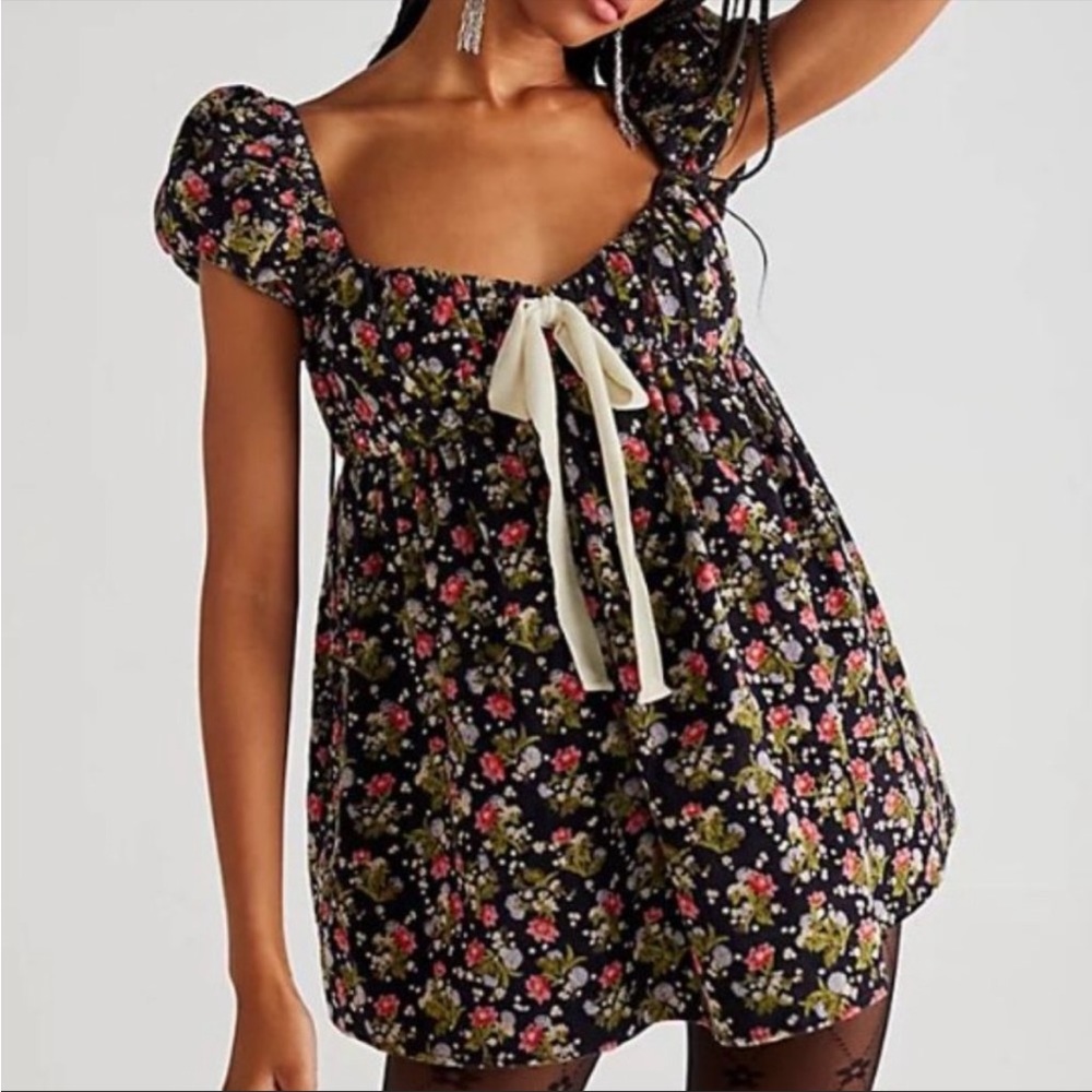Free people Gaia cord tunic babydoll dress size medium
